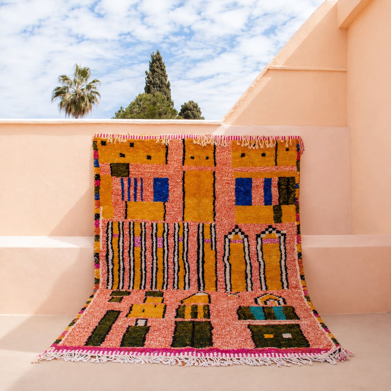 Alfombra de Lana Anaranjada Azilal AZ10 250X359 cm