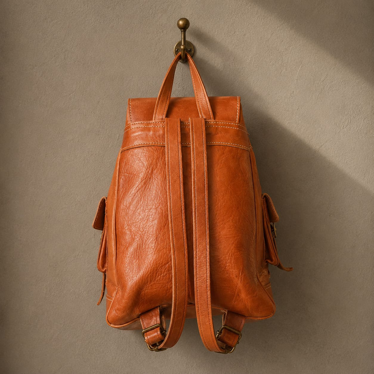Mochila kilim y cuero Ourika 2