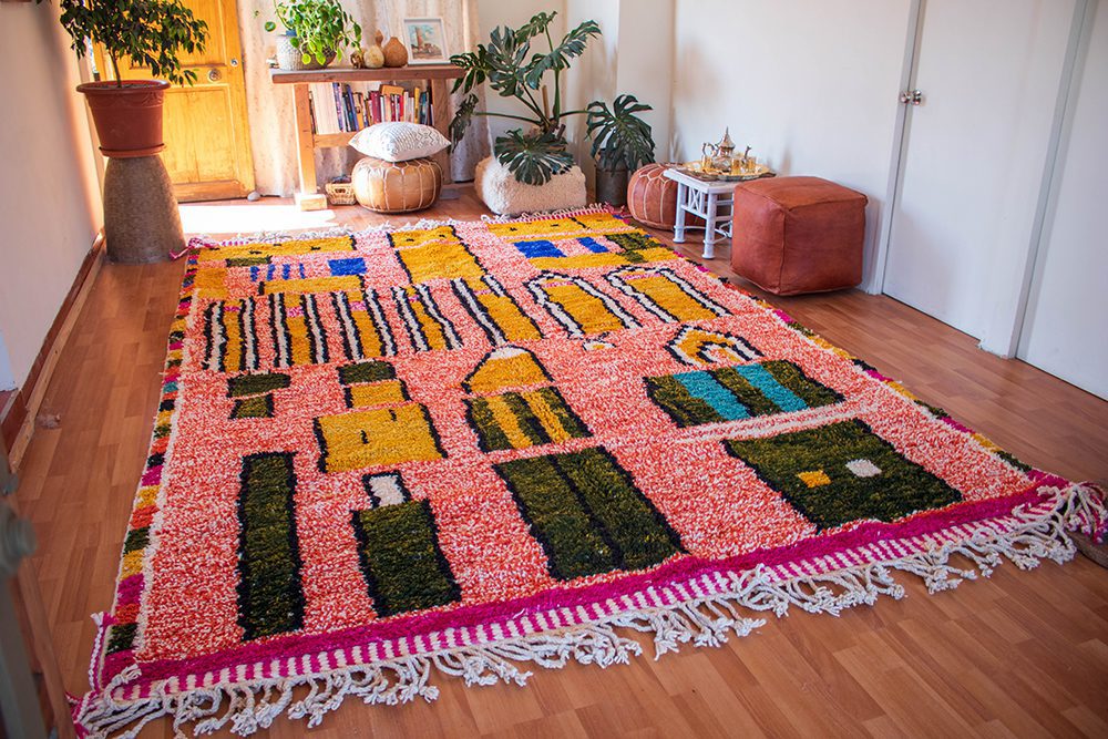 Alfombra de Lana Anaranjada Azilal AZ10 250X359 cm