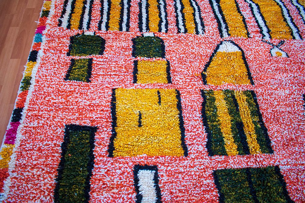 Alfombra de Lana Anaranjada Azilal AZ10 250X359 cm