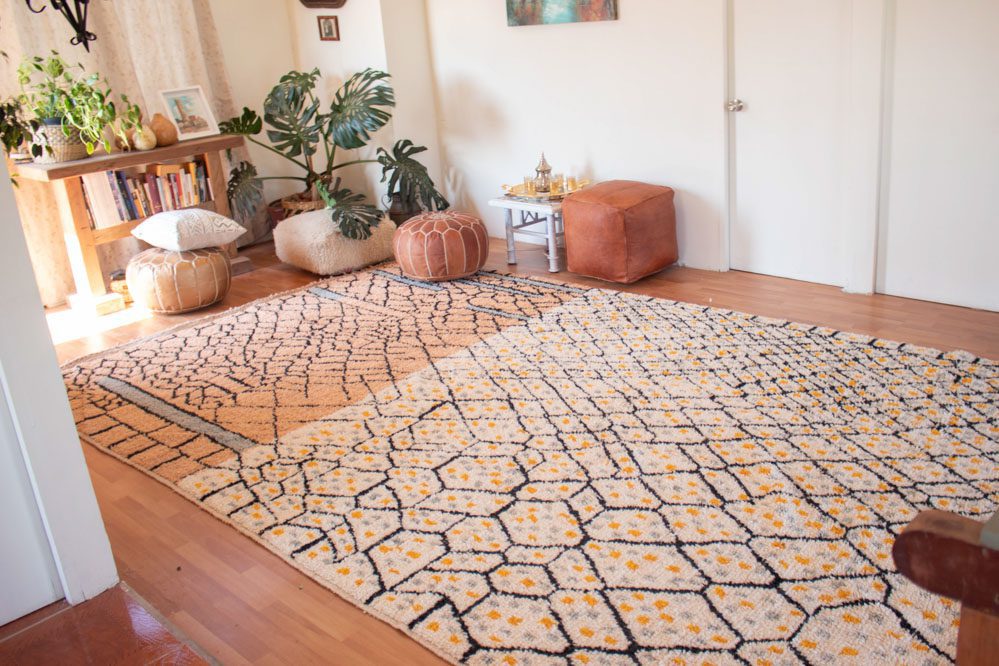 Alfombra Blanca y Marrón Mrirt MR01 - 250X395 cm