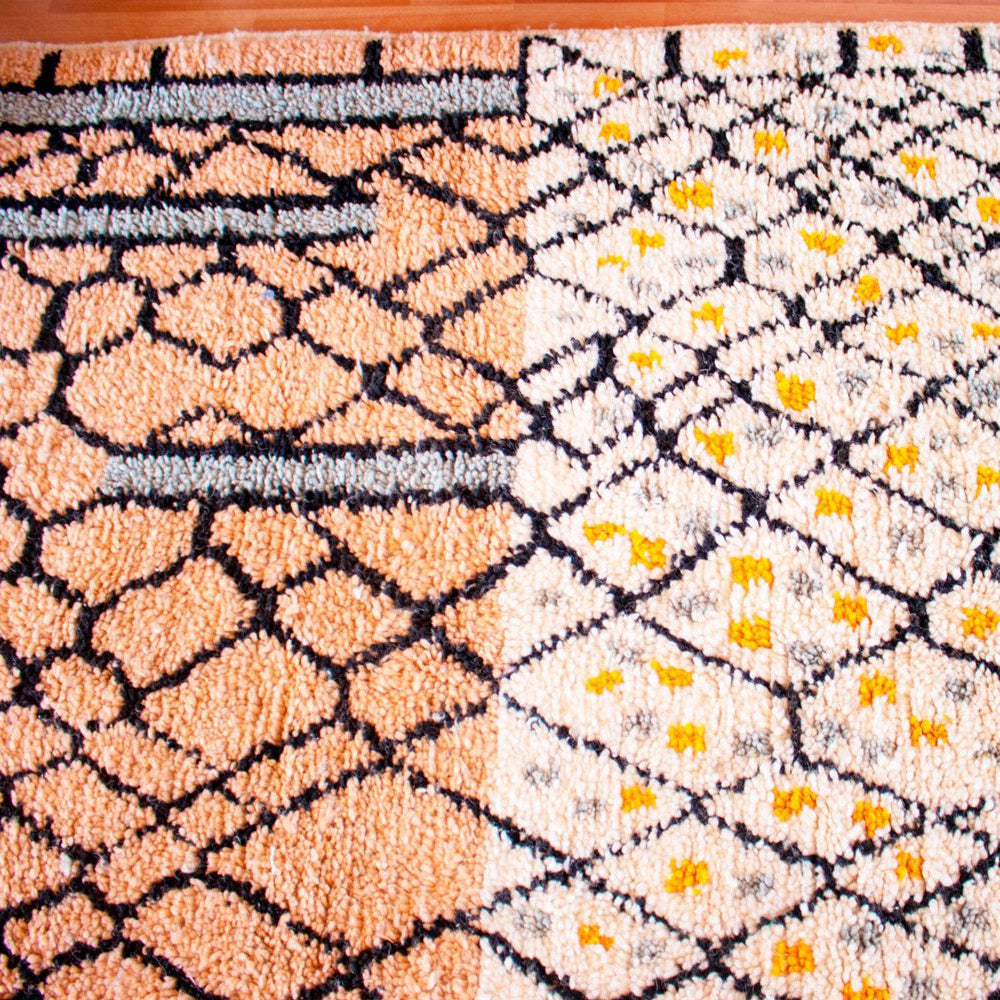 Alfombra Blanca y Marrón Mrirt MR01 - 250X395 cm