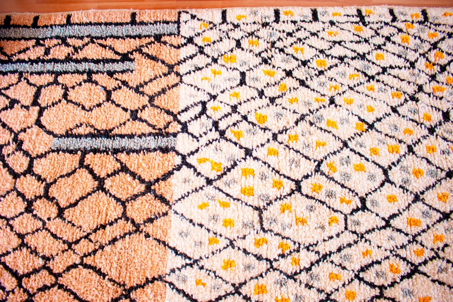 Alfombra Blanca y Marrón Mrirt MR01 - 250X395 cm