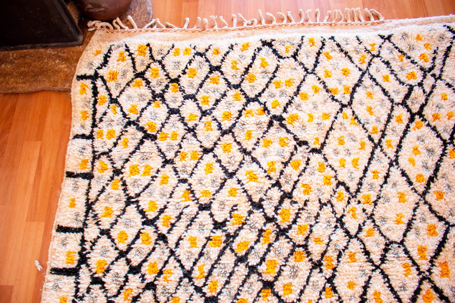 Alfombra Blanca y Marrón Mrirt MR01 - 250X395 cm