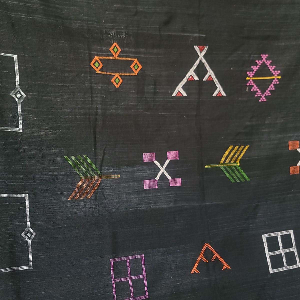 Alfombra Seda de cactus ASWAD color negro - 200x300 cm