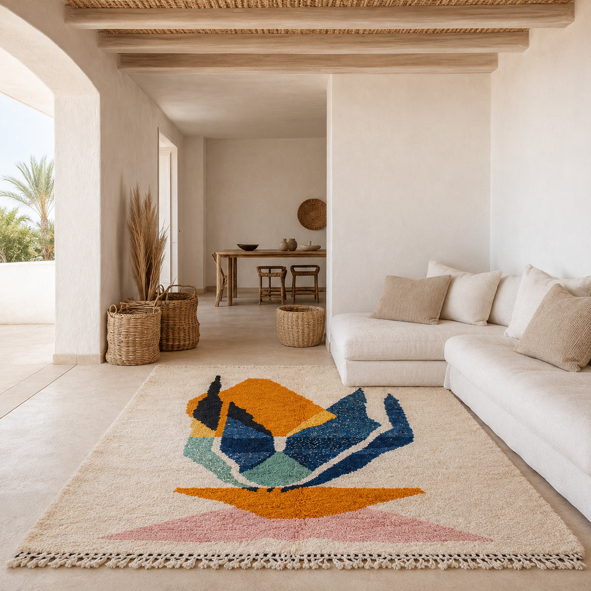 Alfombra Blanca Azilal AZ08 - 240X354 cm
