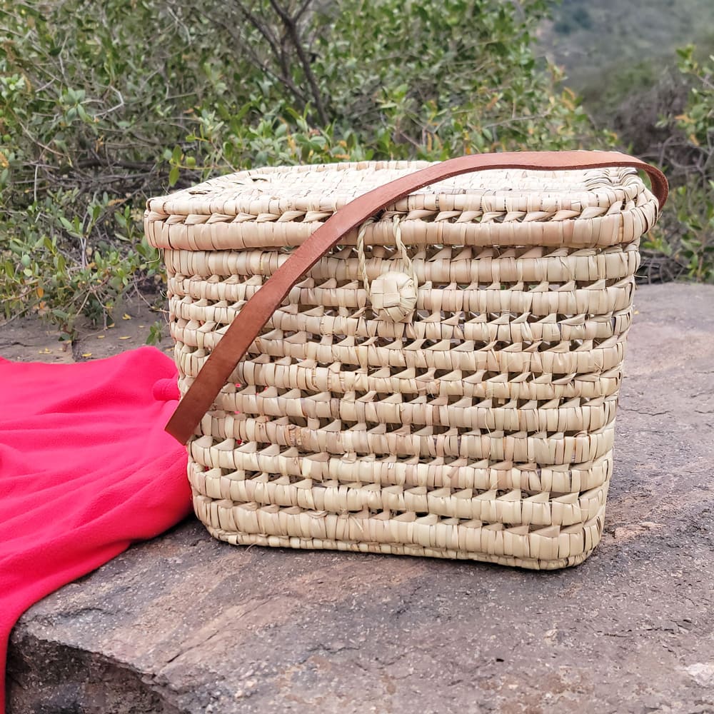Canasta de mimbre para picnic