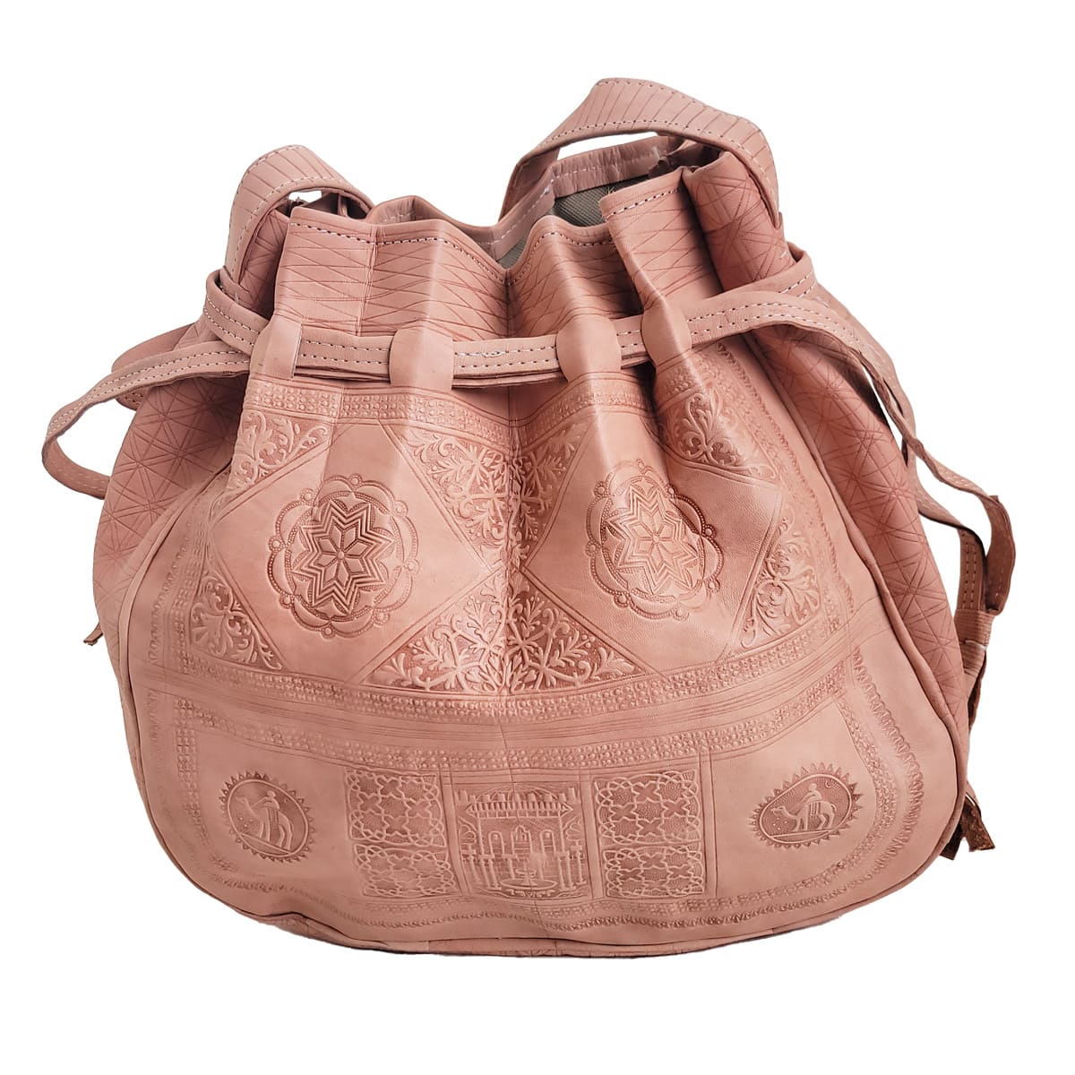 Cartera Bolso de cuero marroquí palo rosa