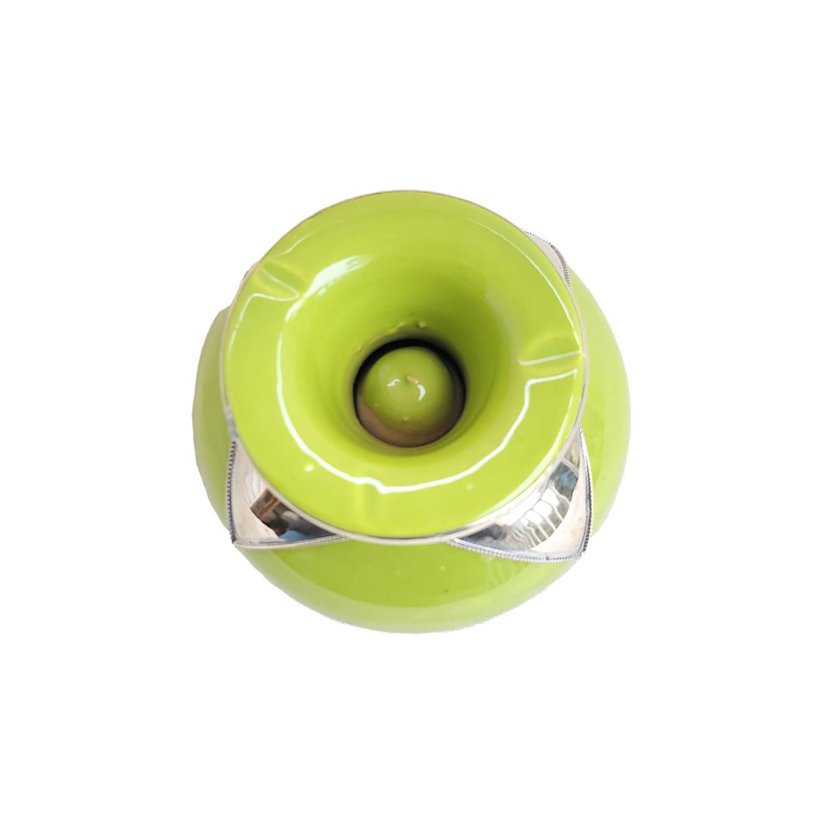 cenicero color pistacho de ceramica marroquÍ