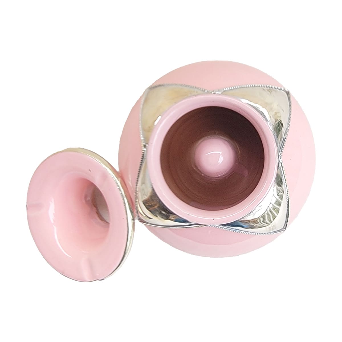 Cenicero rosado de ceramica marroquí
