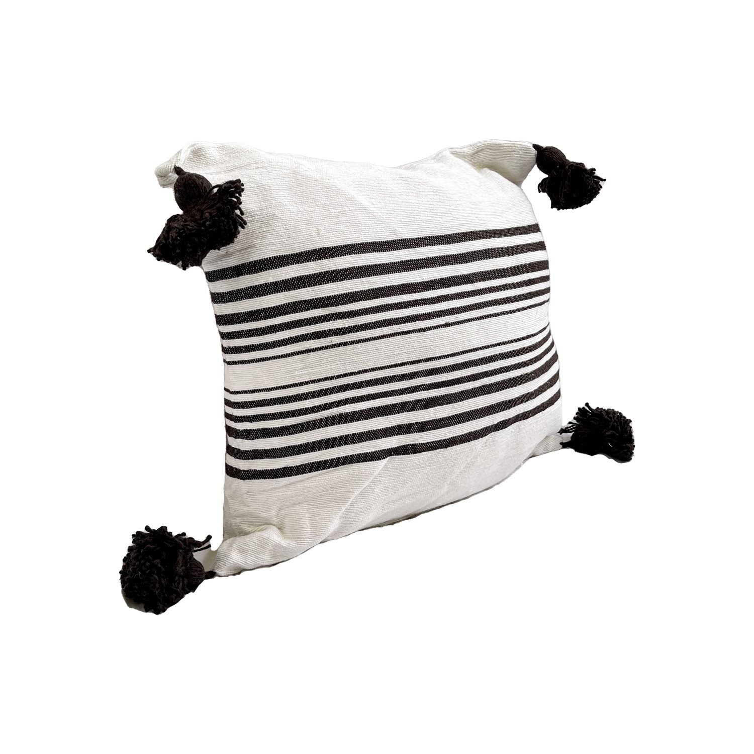 cojin-de-algodon-blanco-con-lineas-y-pompones-negros-2-2