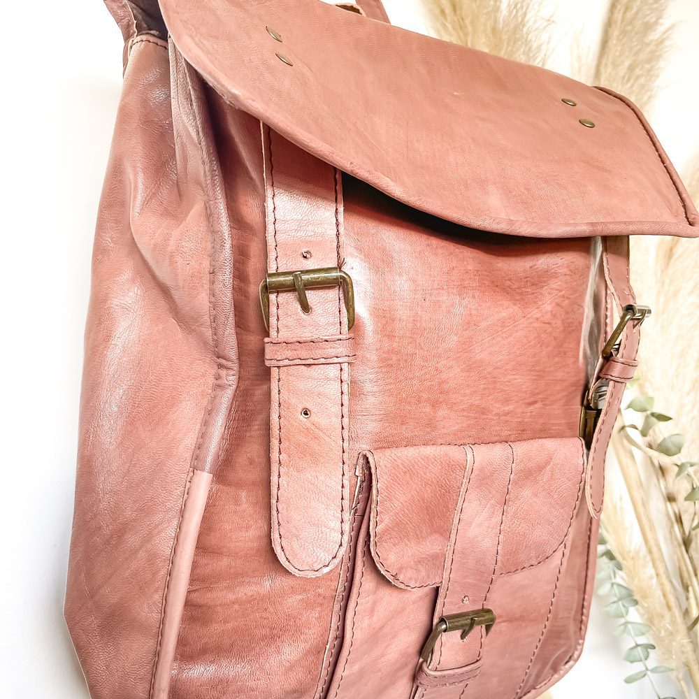 Mochila DE cuero café Unisex Toubkal