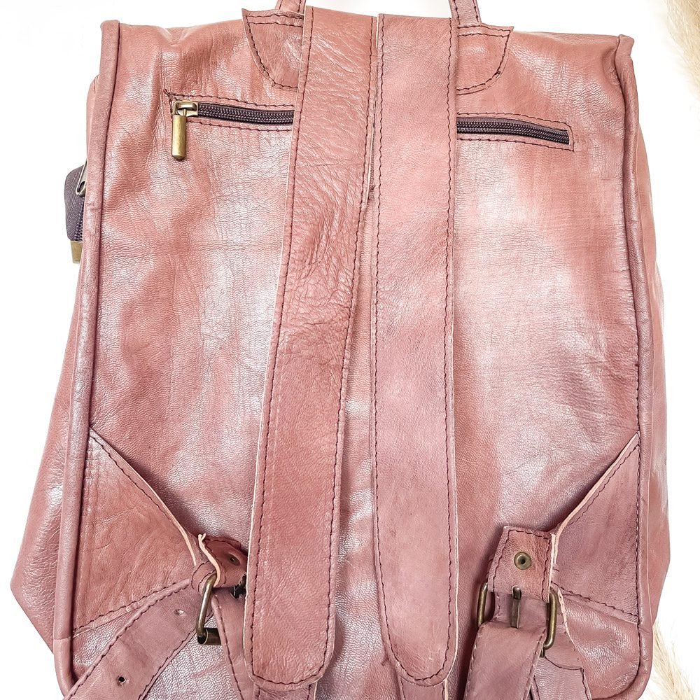 Mochila DE cuero café Unisex Toubkal