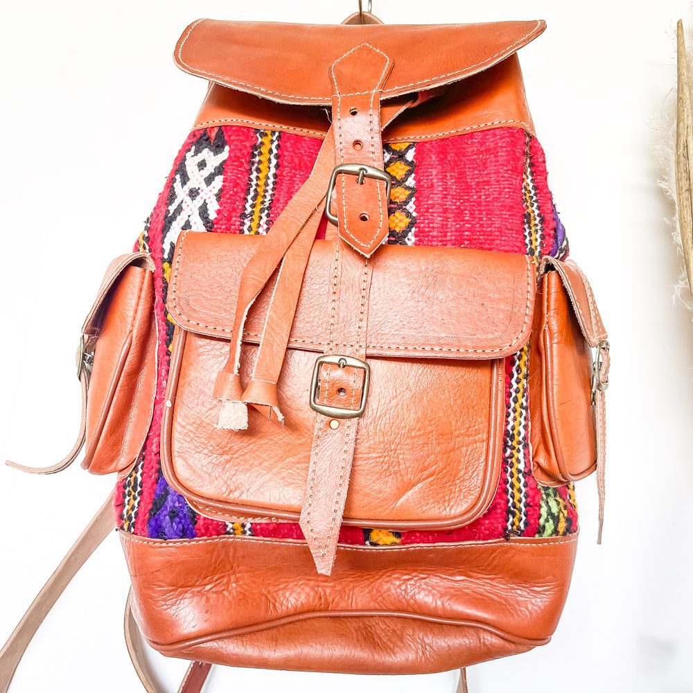 Mochila kilim y cuero Ourika 1