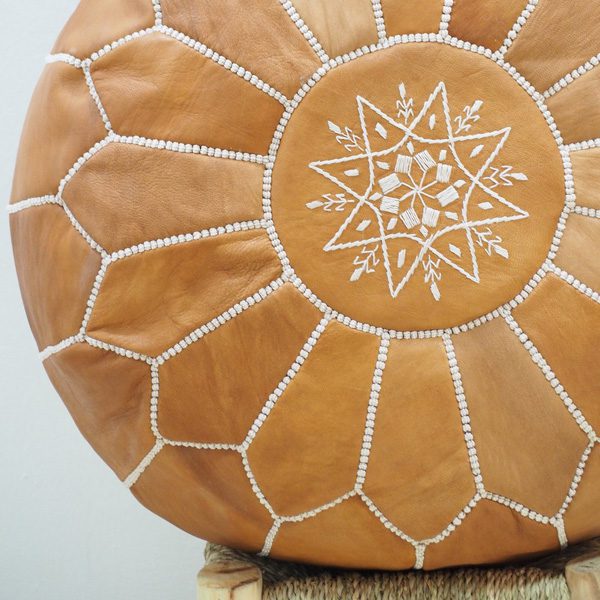 Puff de Cuero Camel