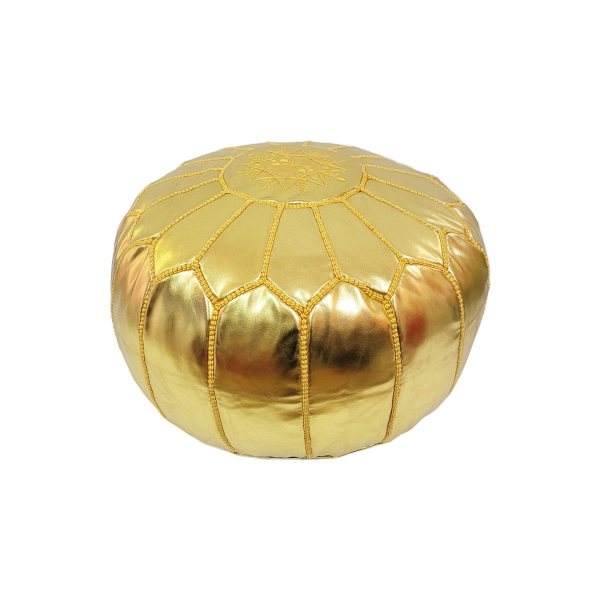 ▷ Puff Vegano Color Dorado: Pouf 100% Original