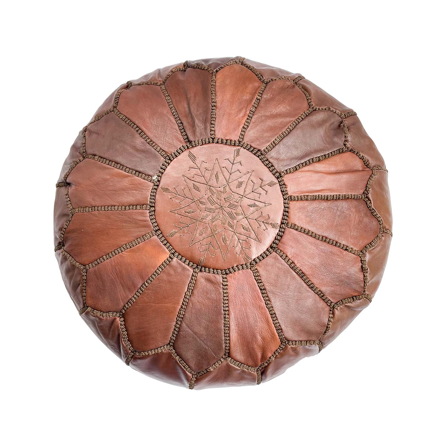 ▷ Puff de cuero marron oscuro : Pouf Original