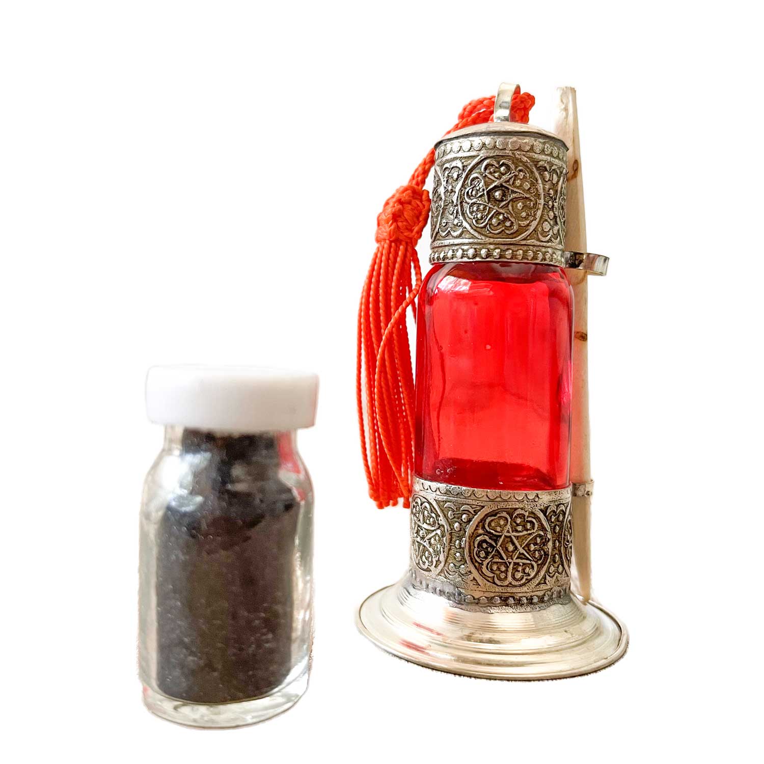 Khol, delineador de ojos árabe - 1 botella roja + 1x frasco de khol + aplicador