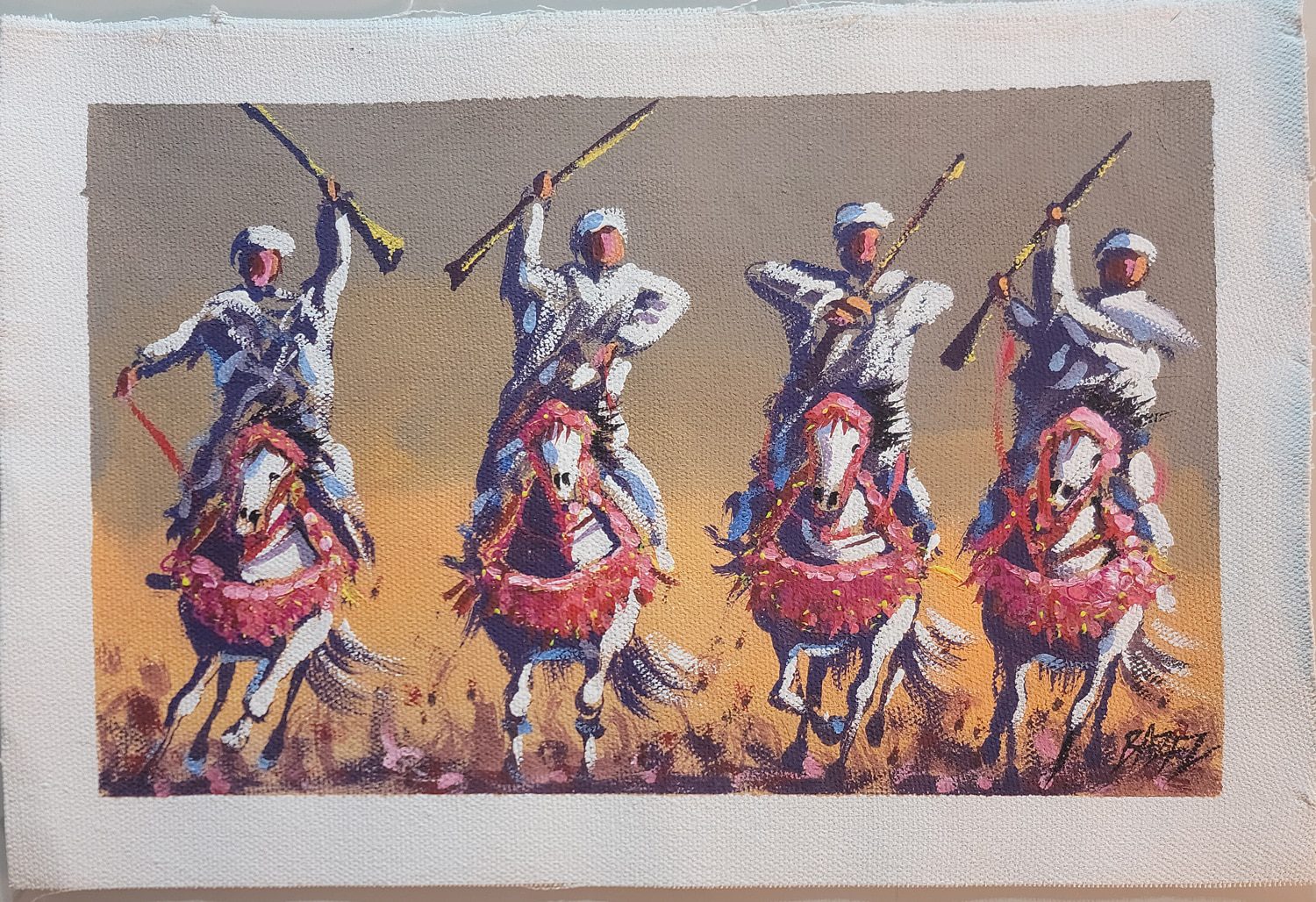 Pintura marroqui acrilica Tburida 42x28 cm